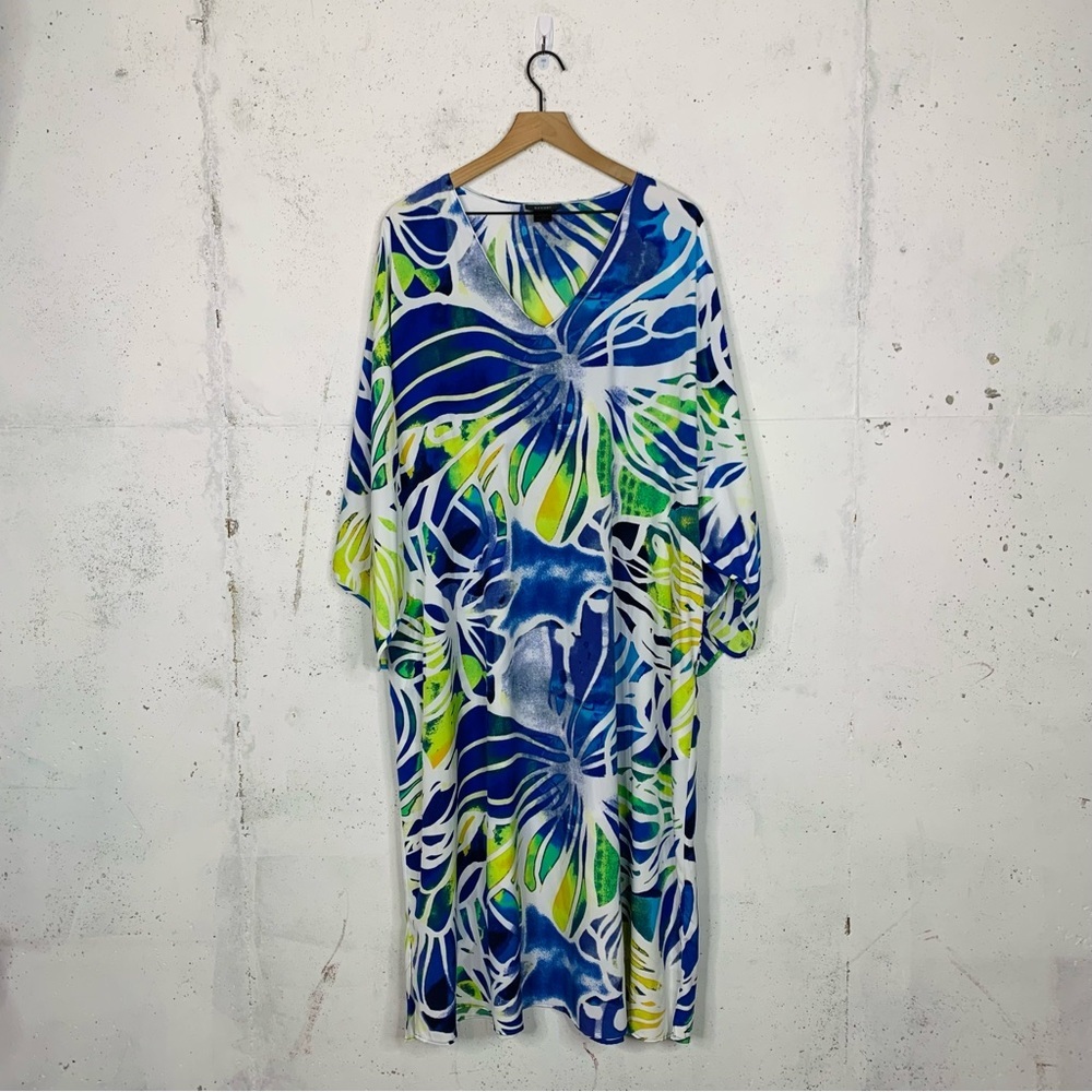 Natori Zelda Caftan Deep De Chine Silky Swim Cover Size 1X